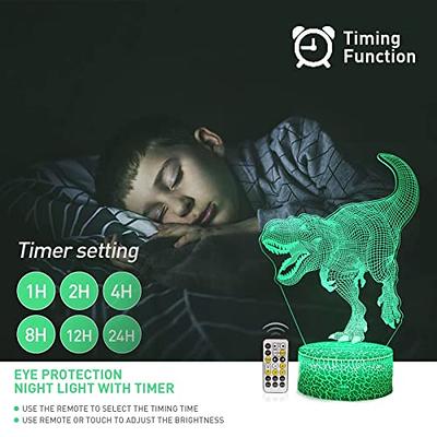 EXOOHOUO Dinosaur Night Lights for Boy - 5 Patterns 3D LED