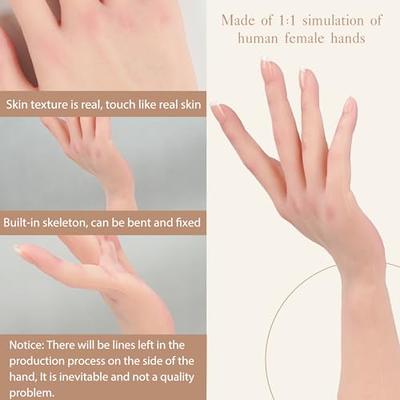 Realistic Silicone Female Fake Hand For Rings Bracelets Display