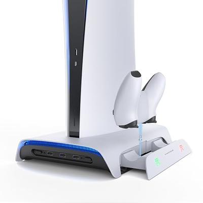 FASTSNAIL Charging Stand for Playstation VR2, Multifunction Vertical PS VR2  Headset & Sense Controllers Charge Dock Station with 10 RGB Light Modes of