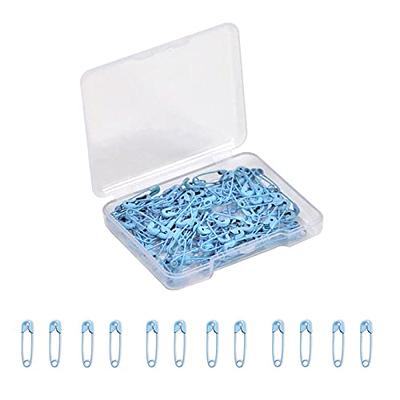 Small Safety Pins,19mm Mini Safety Pins for Clothes,Light Blue