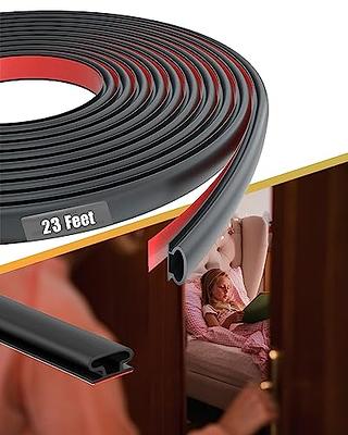 Weather Stripping Door Seal Strip,Self-Adhesive Rubber D-Shape Door Weather  Stripping Sealers for Door Frame Window Insulation Large Gap (40Ft, Black)  - Yahoo Shopping