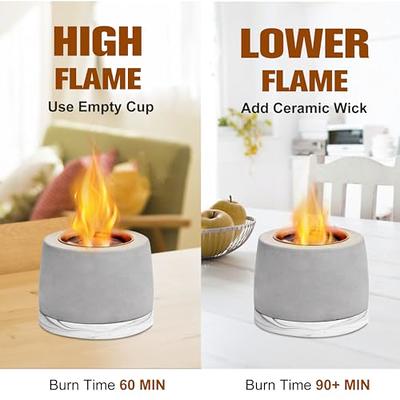 Portable Tabletop Fire Pit Bowl - Table Top Rubbing Alcohol Fireplace  Indoor Outdoor Decor Mini Fire Pit Long Time Burning and Smokeless Birthday