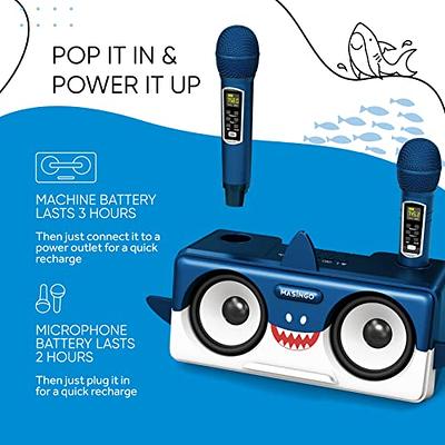 MASINGO 2023 New Portable Shark Karaoke Machine for Boys & Girls