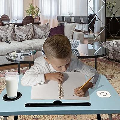 Laptop Bed Desk Table Tray Stand with Cup Holder/Drawer for  Bed/Sofa/Couch/Study/Reading/Writing On Low Sitting Floor Large Portable  Foldable Lap Desk