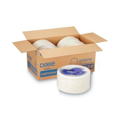 Dixie Paper Plates 9 in dia. White 4 Packs of 250 Plates Per Case