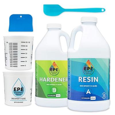 EPOXY Resin Crystal Clear 1 Gallon Kit | 1:1 Resin and Hardener for Super  Gloss Coating | for Bars, Outdoor Table Top, Countertop, Art | Safe for Use