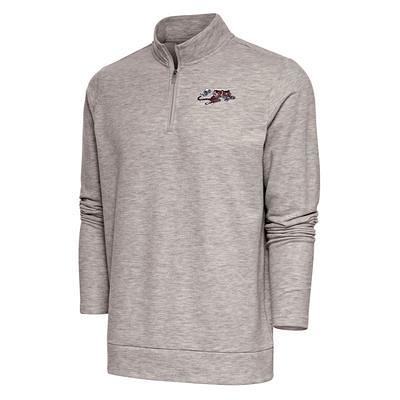 Seattle Seahawks Antigua Gambit Quarter-Zip Pullover Top - Oatmeal