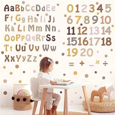 Boho Alphabet Wall Decals Neutral Number Wall Decals Peel and