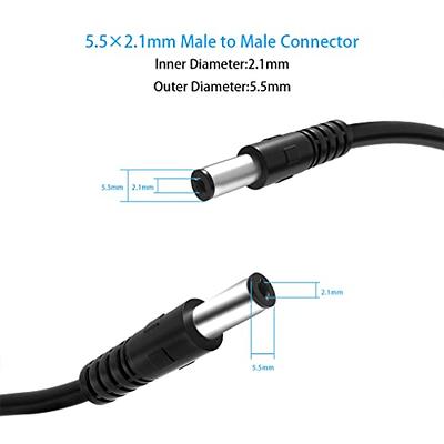  5V DC Power Cable 5V 1A 2A 3A DC Plug in Power Cord USB to DC  5.5x2.1mm Universal Charging Cord Adapter for Speaker, Router, LED Light &  More with 8 Connector
