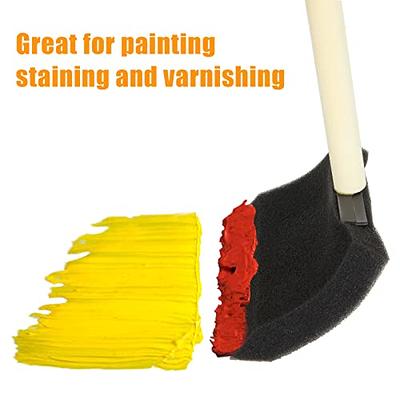20 Pcs Foam Paint Brushes, 2 inch Foam Brush, Wood Handle Sponge Brush, Sponge Brushes for Painting, Foam Brushes for Staining, Varnishes, and DIY