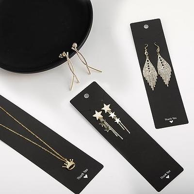 Earring Cards, 100 Pcs Earring Display Cards with 200 Self- Sealing Bags  Kraft Paper Earring Cards for Selling Earrings Necklace Jewelry