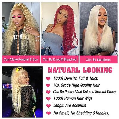  Deep Wave Lace Front Wigs Human Hair 32 Inch 180