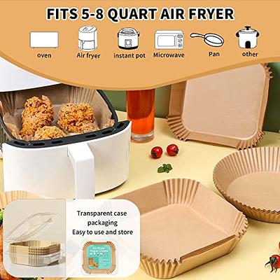 UOUYOO 8inch Air Fryer Disposable Paper Liners,100pcs Oil Proof