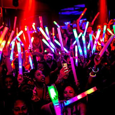 Light Up Foam Sticks LED Wands Batons DJ Party Flashing Glow