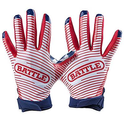 Battle Sports Science Youth Gradient Doom 1.0 Football Gloves -  Red/White/Blue