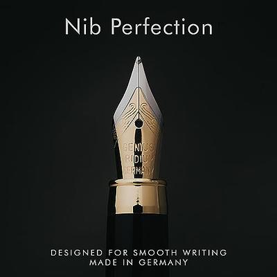 Wordsworth & Black Fountain Pen, Medium Nib Ink Pen, Black Gold