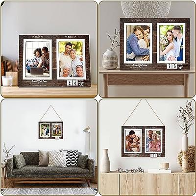  Then & Now Anniversary Picture Frame, 1-99 Years Wedding Gift  Ideas - Anniversary Wood Photo Frame, Engagement Bridal Shower Gifts with  Sentimental Quote - Holds 2 4x6 Inches Photos (Then & Now)