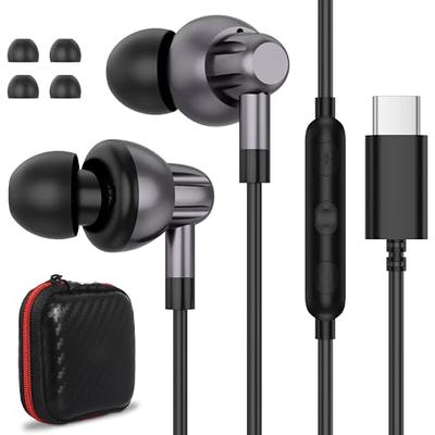 ACAGET Auriculares USB C para iPhone 15 Pro Max Samsung S24 Ultra S23 FE  S22 S21 Plus Auriculares con cable USB tipo C Auriculares estéreo HiFi