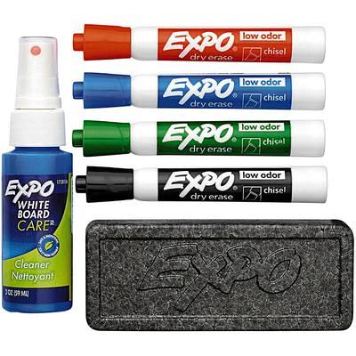 Expo 80653 Assorted 4-Color Low-Odor Chisel Tip Dry Erase Marker Starter  Set - Yahoo Shopping