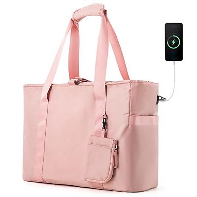 BAGSMART Women Tote Bag Large Shoulder Bag Top Handle Handbag with Yoga Mat  Buckle for Gym, Work,Travel, Pink, Large : : Sports & Outdoors