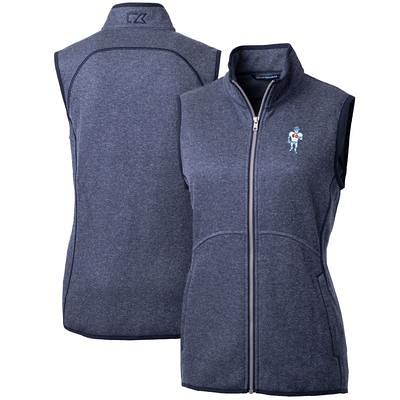 New York Giants Cutter & Buck Women's Throwback Logo Mainsail Sweater Knit  Fleece Full-Zip Jacket - Heather Navy