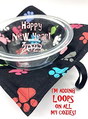 Happy New Year! Oven Mitt Set. Cotton