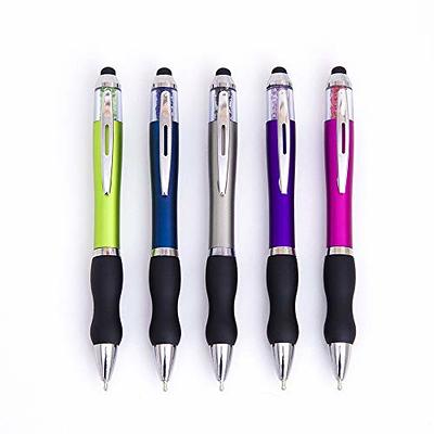 lin.pen medium point 1mm black ink work pen with super soft grip ball point  pen for men women retractable office pens (black ink, bla