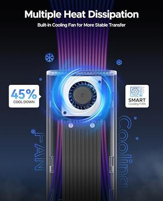 ORICO NVMe M.2 SSD Enclosure up to 4TB 40Gbps External M.2 Enclosure with  Fan, Compatible Thunderbolt 3/4 ,Support UASP Trim
