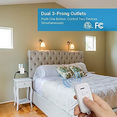 DEWENWILS Indoor Remote Control Outlet, Expandable Remote Light Switch, Wireless on Off Power Switch, 100ft RF Range