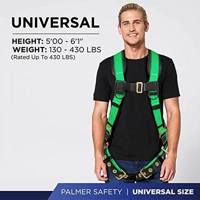 Palmer Safety Full Body Harness with 5 Point Adjustment I 3D Ring