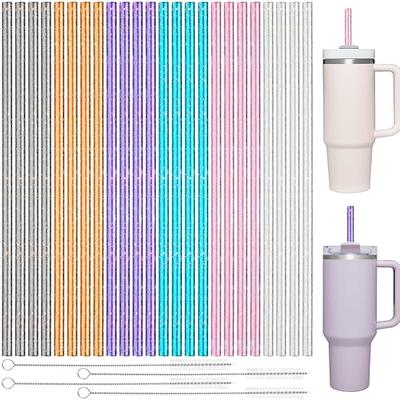 Lowest Price: 10 Pack Color Replacement Straws for Stanley 40 oz 30  oz Tumbler, 12 in Long Reusable Plastic Glitter Straws