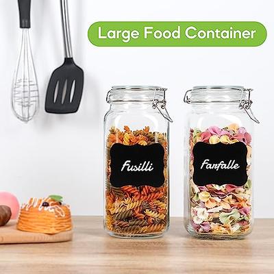 Glass Storage Jar Airtight Jar, Reusable Kitchen Containers Food Storage  Containers for Candy Sugar Coffee Beans Snacks Pasta 1350ml 