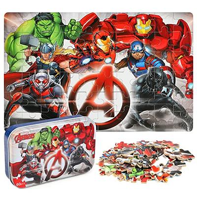 LELEMON 100 Pieces Spiderman Jigsaw Puzzles in a Metal Box for