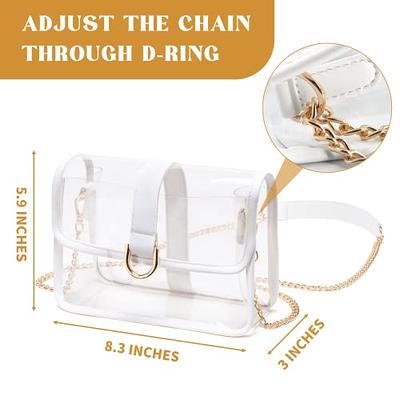 Buy Vorspack Clear Handbag Purse Stadium Approved Shoulder Crossbody  Evening Bag Cute for Sporting Events Venue Concert Prom Party for Women at