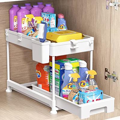 SPACEKEEPER Under Sink Organizer, Sliding Cabinet Basket Organizer