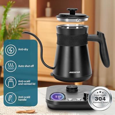 Electric Gooseneck Kettle With LCD Display Automatic Shut Off Coffee Kettle  Temperature Control 1200 Watt,0.8L electric kettle
