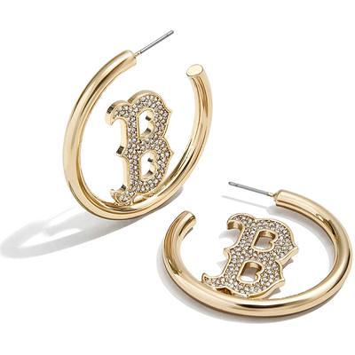 BaubleBar Boston Red Sox Hoops Earrings - Yahoo Shopping