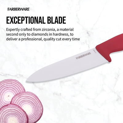 Farberware Professional 6-inch Ceramic Kitchen Chef Knife in Red - Yahoo  Shopping