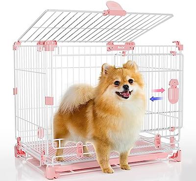 PET LIFE X-Small Pink Capacious Dual Expandable Wire Folding Lightweight  Collapsible Travel Pet Dog Crate H5PKXS - The Home Depot