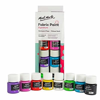 Mont Marte Permanent Fabric Paint Set 8 x 20ml Vivid Colours for Textile,  Fabric, T-Shirt, Canvas, Wood, Ceramic, Glass - Yahoo Shopping