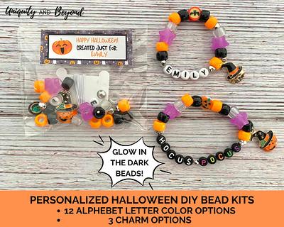 Halloween Bracelet Bead Kit, Gift, Kids Birthday Party Favors, Name  Bracelet, Diy, Gift For Kid, Trick Or Treat - Yahoo Shopping