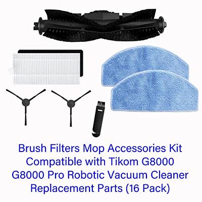 Roller Side Brush HEPA Filter Mops Cloths For Tikom G8000 Pro