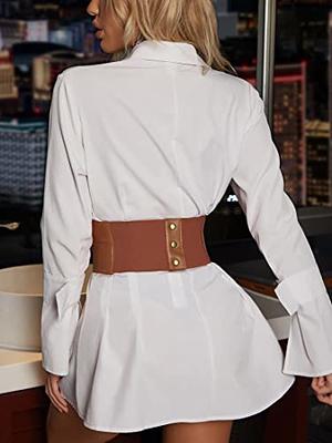 Alivila.Y Fashion Women's Faux Leather Underbust Waist Belt Corset  A14-Light Brown-M - Yahoo Shopping