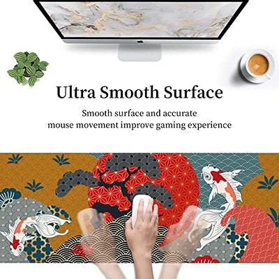 Japanese Koi Carp Fish Extended Large Gaming Mouse Pad Non Slip