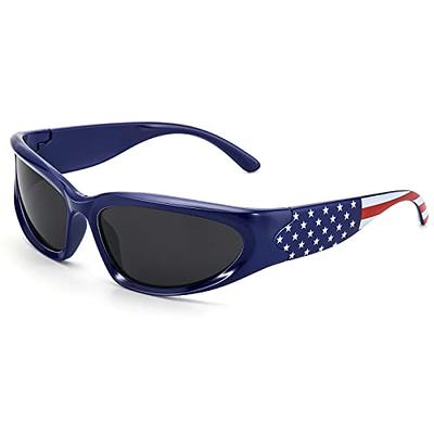 LIKSMU American Flag Sunglasses for Women Men Wrap Around Fashion  Sunglasses Fourth of July USA Patriot Shades Trendy Y2K Sun Glasses - Yahoo  Shopping