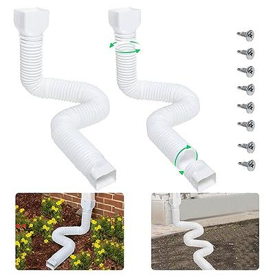 banapoy Catch Basin Gutter Downspout Extensions, Flexible No Dig Low  Profile Catch Basin Downspout Extender, 1.3' to 5.1' Pipe Extension Rain  Diverter