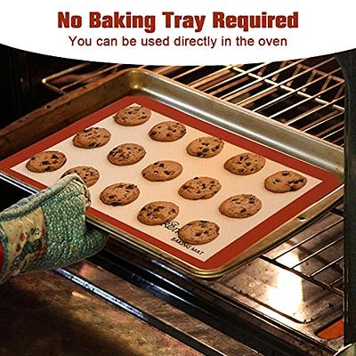 Hotpop Set of 4 Reusable Macaron Silicone Cookie Sheet Baking Mats 0.75mm  (2 Half Sheets and 2 Quarter Sheets), Non Stick Silicone Baking Mats Cookie  Sheet - Baking Mats Silicone for Baking Sheets - Yahoo Shopping