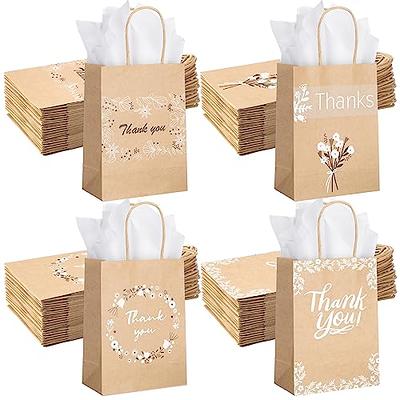 Amazon.com: QIELSER 12 Pack Kraft Gift Bags Bulk Large Size with Tissue  Paper 12.5