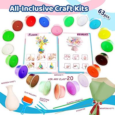 Titoclar Arts & Crafts for Kids Ages 8-12 6-8 4-8, Air Dry Clay Craft Kits,  Make Your Own Flower Bouquet and Vase, Water Marbling Paint Kit, Toys For  Girls Boys 4 5 6 7 8 9 10 Years - Yahoo Shopping