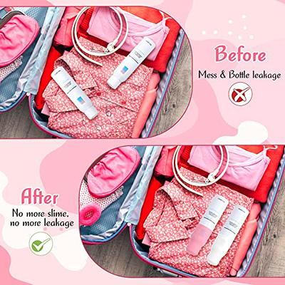 8PcsSilicone Travel Bottle Covers Leak Proof Sleeves for Travel Container  in Luggage Reusable Silione Accessory for Travel Toiletries Shampoo Bottles